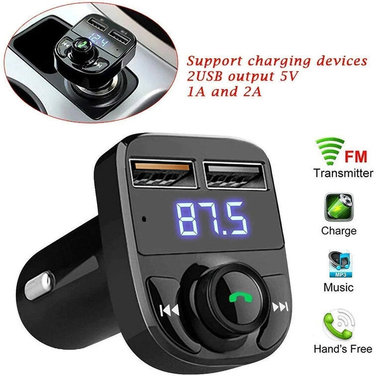 Wireless Car Charger With Dual USB Fast Charging Ports 1 Pc - Image 7