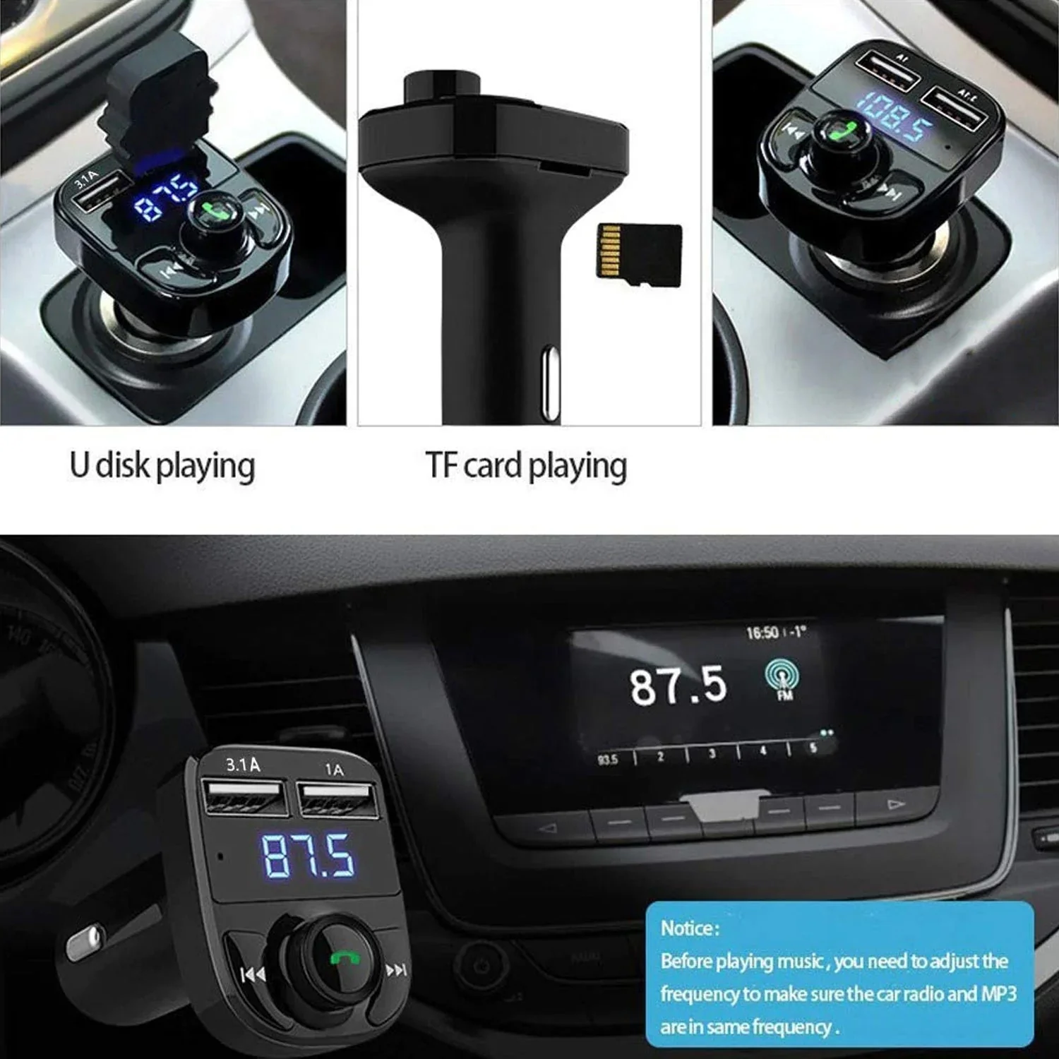 Wireless Car Charger With Dual USB Fast Charging Ports 1 Pc - Image 8