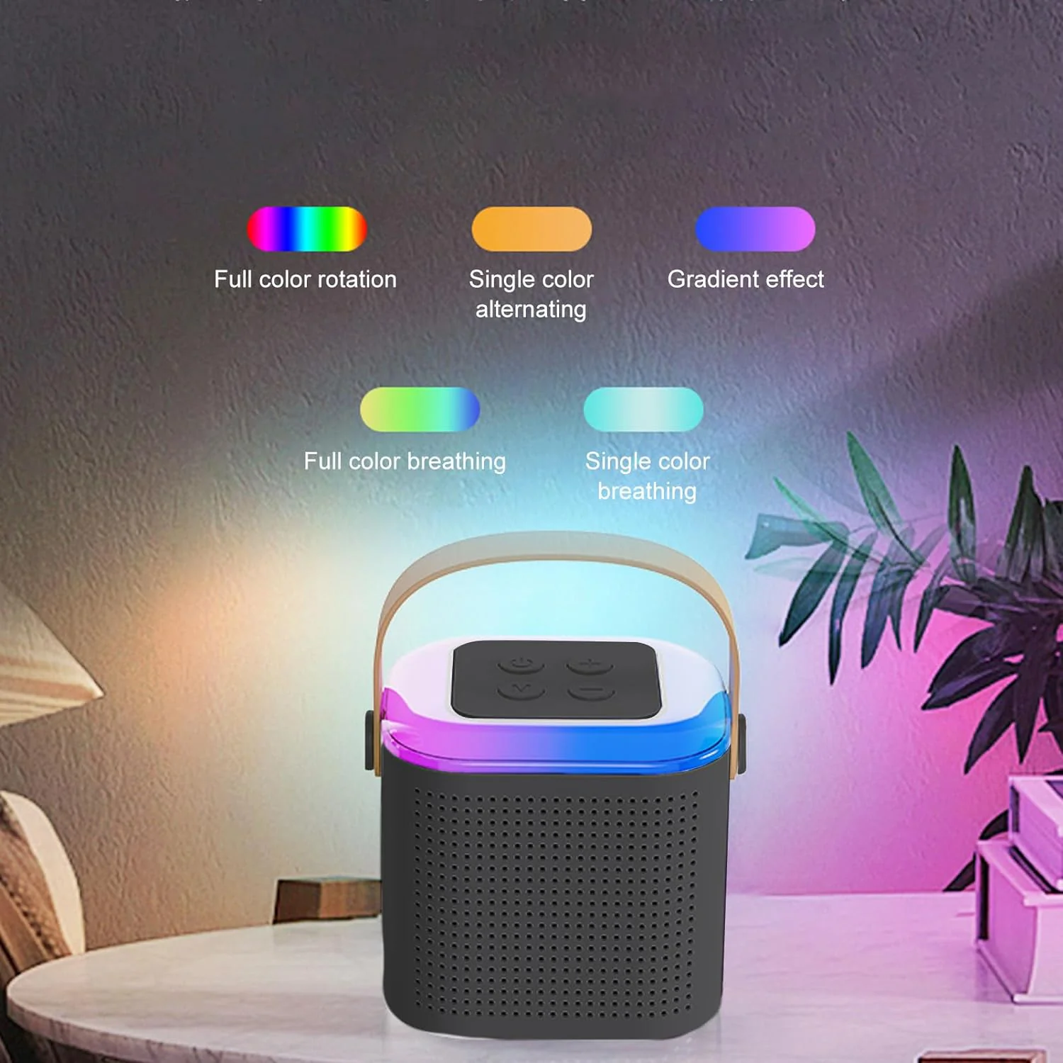 Wireless Speaker Microphone Set with RGB Light – Portable Karaoke - Image 5