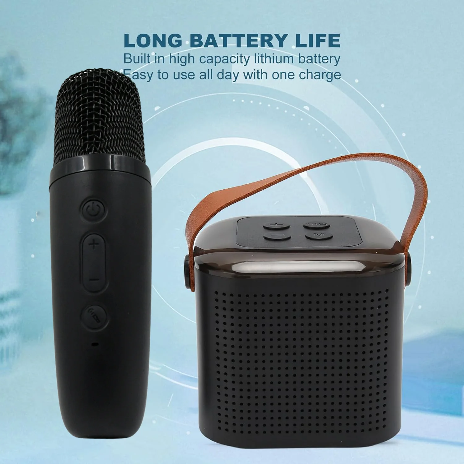 Wireless Speaker Microphone Set with RGB Light – Portable Karaoke - Image 7
