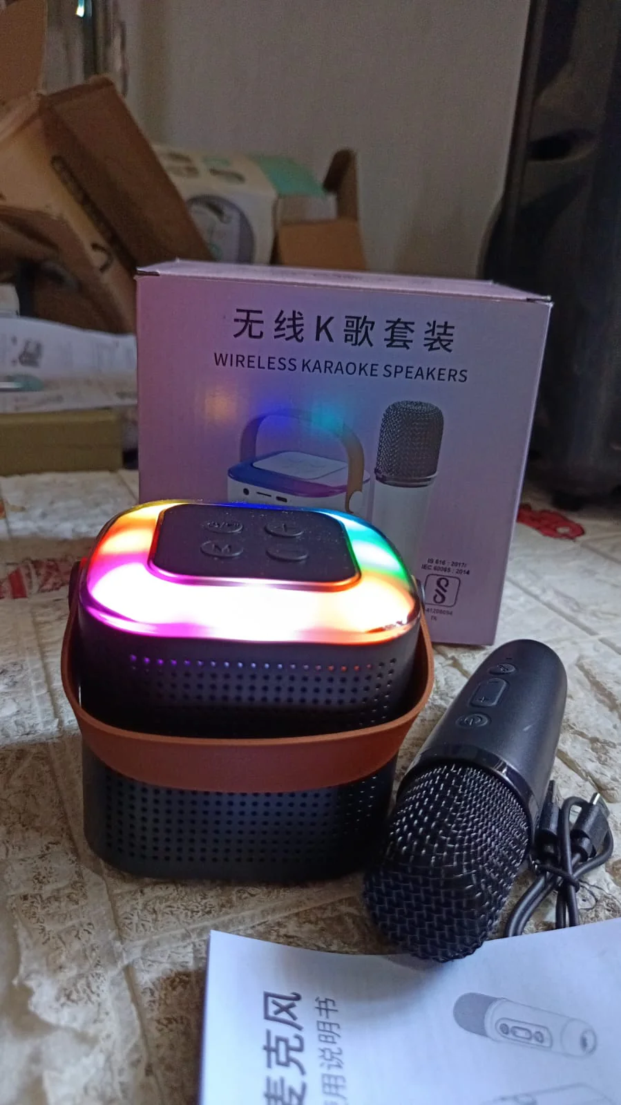 Wireless Speaker Microphone Set with RGB Light – Portable Karaoke - Image 8