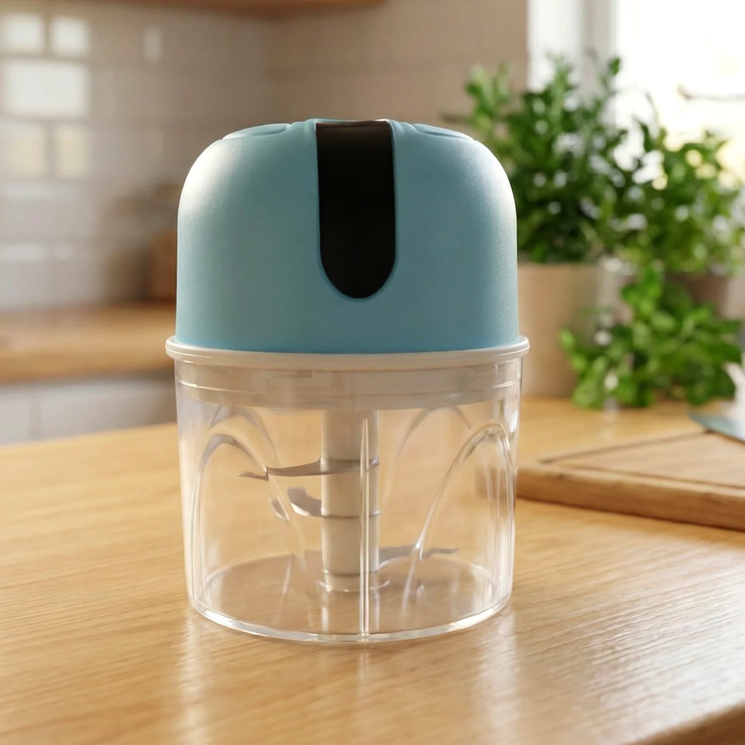 Wireless USB Rechargeable Mini Electric Garlic Machine / Chopper 3 Blades (300Ml) - Image 12