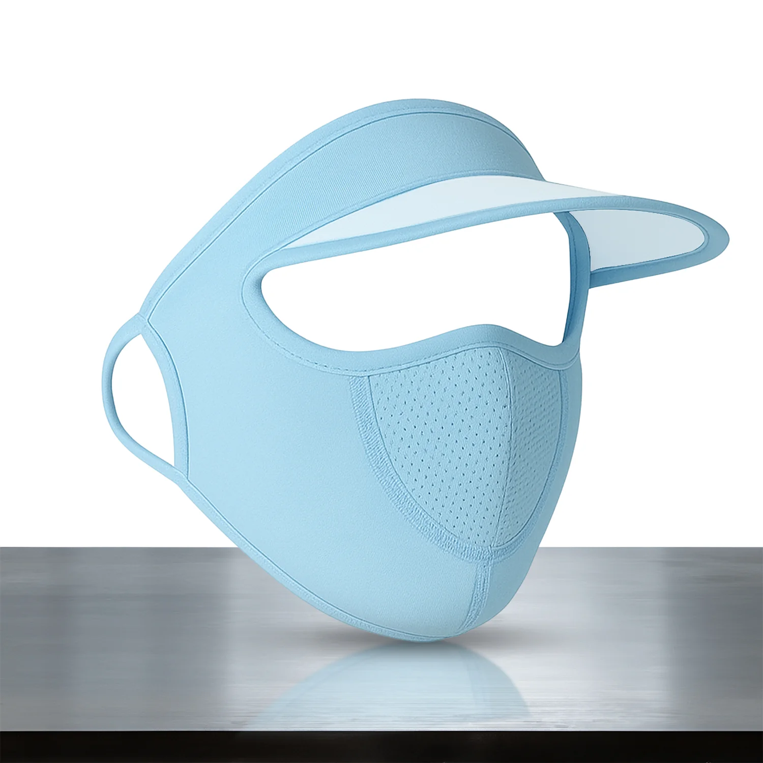 Women’s Full Face UV Protection Cap with Built-in Mask & Wide Brim Visor (1 Pc) - Image 7