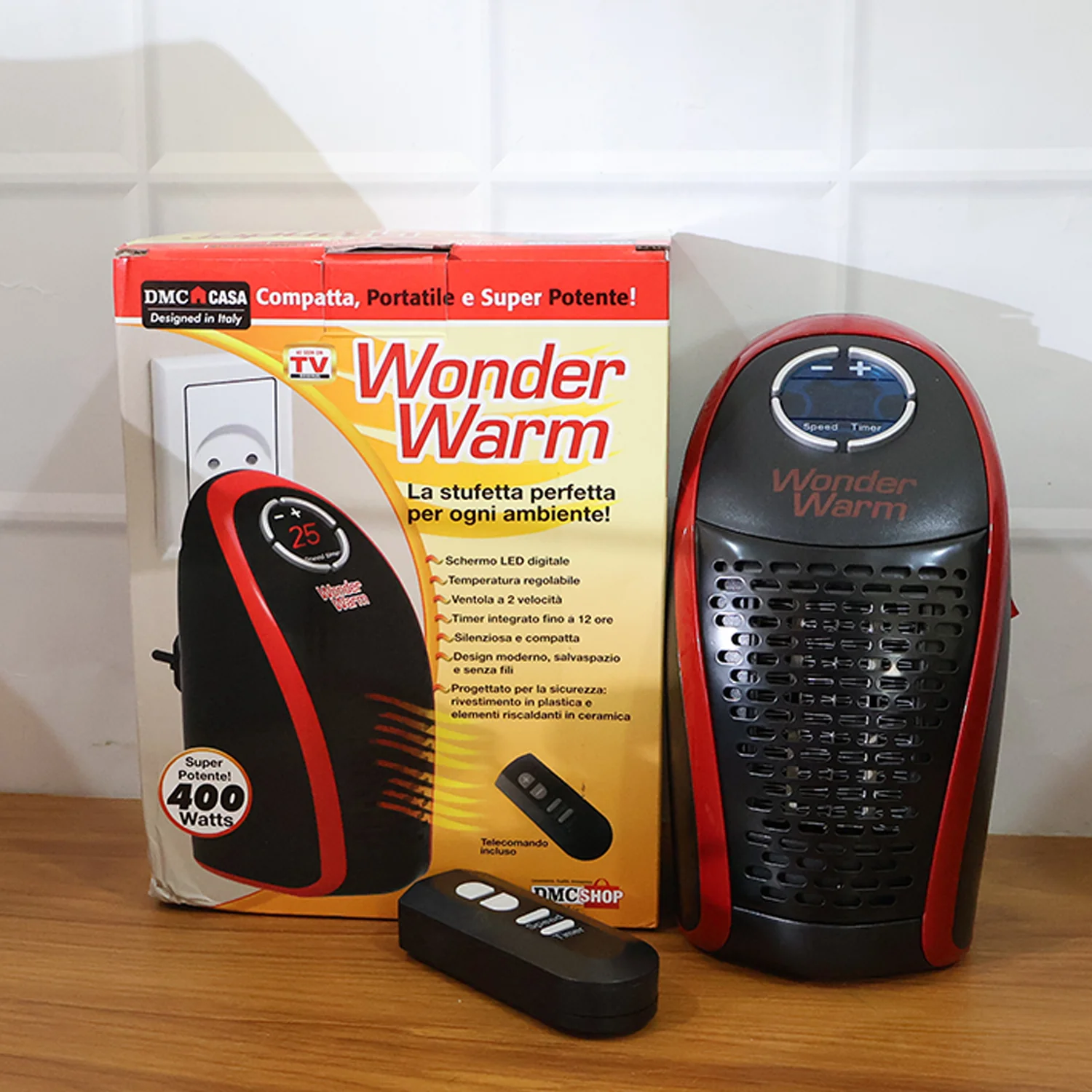 Wonder Warm 400W Wall Plug Room Heater with Remote Control (1 Pc) - Image 11