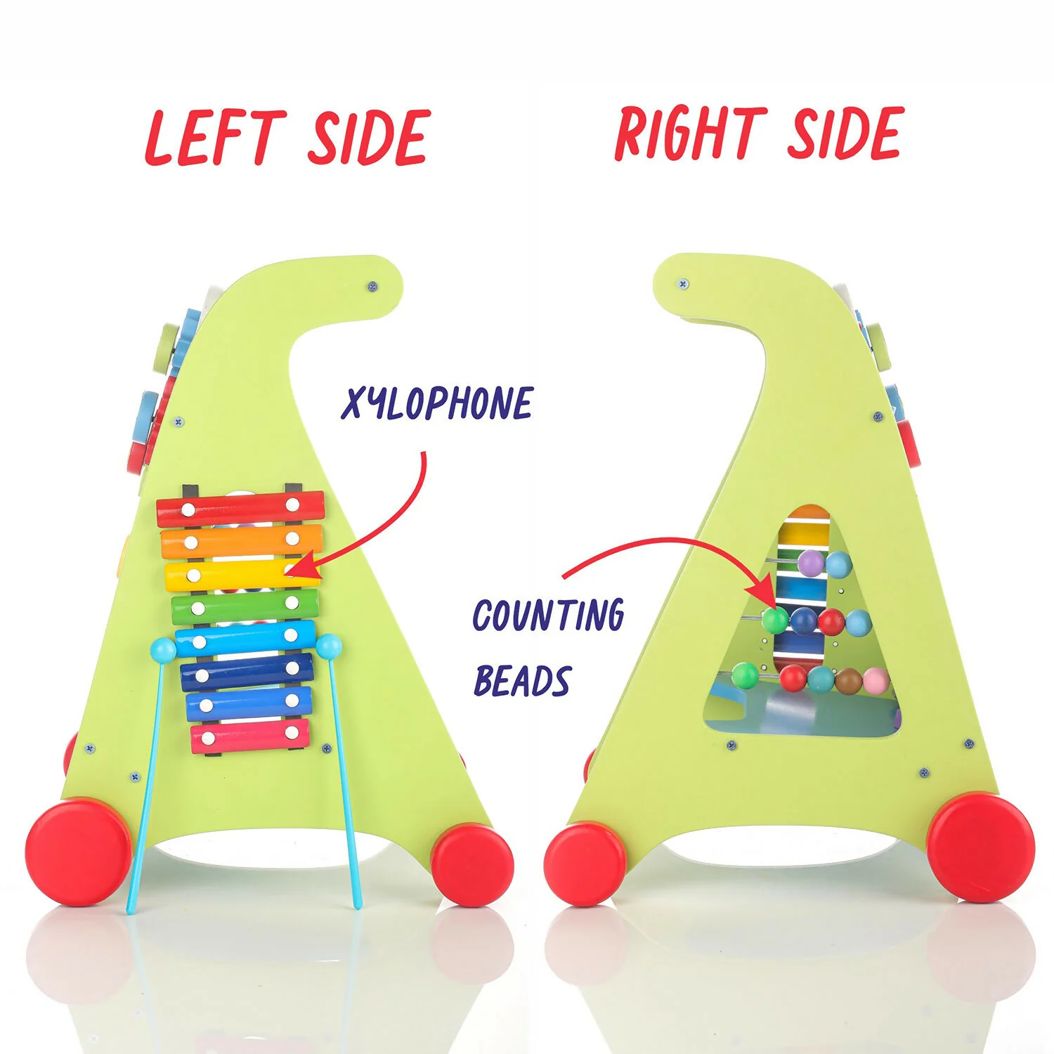 Aditi Wooden Baby Walker for Kids, Baby Walker with 6 Activities/Games - Image 4