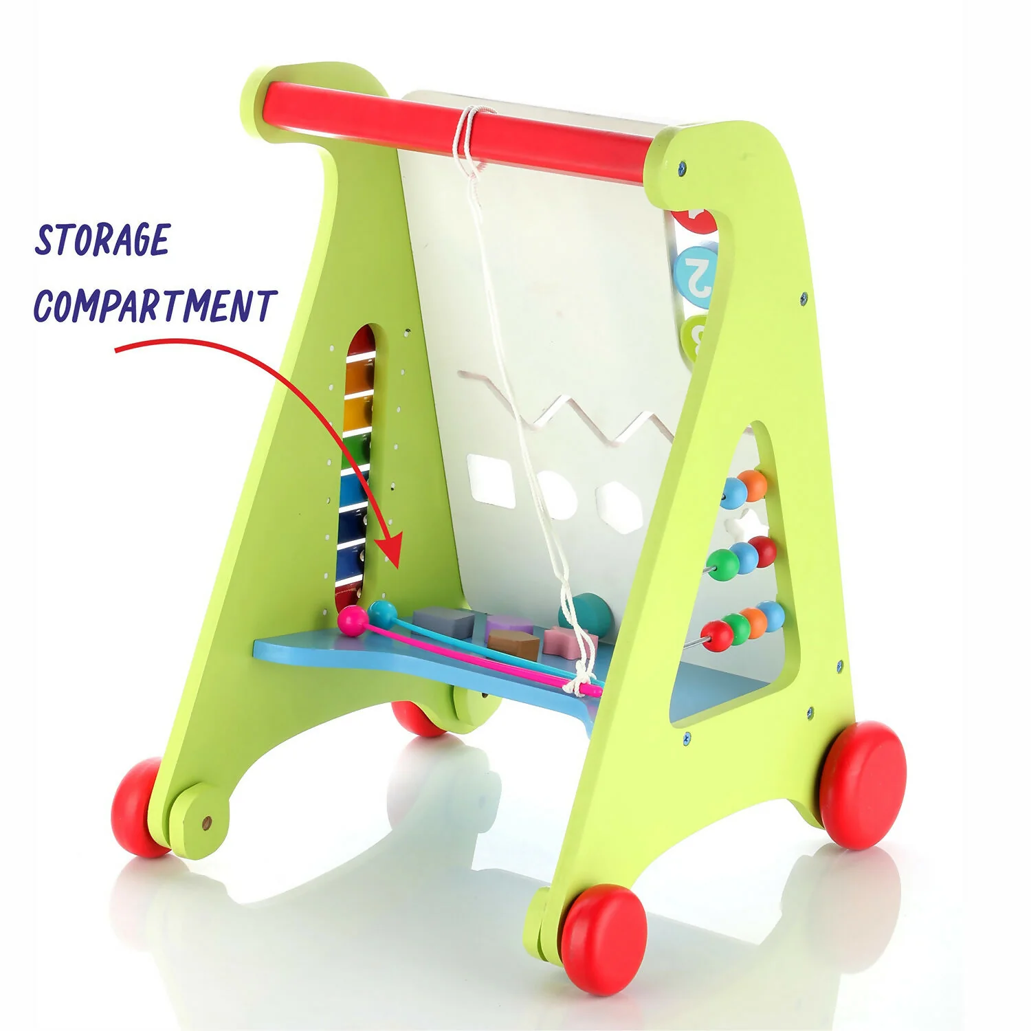 Aditi Wooden Baby Walker for Kids, Baby Walker with 6 Activities/Games - Image 6