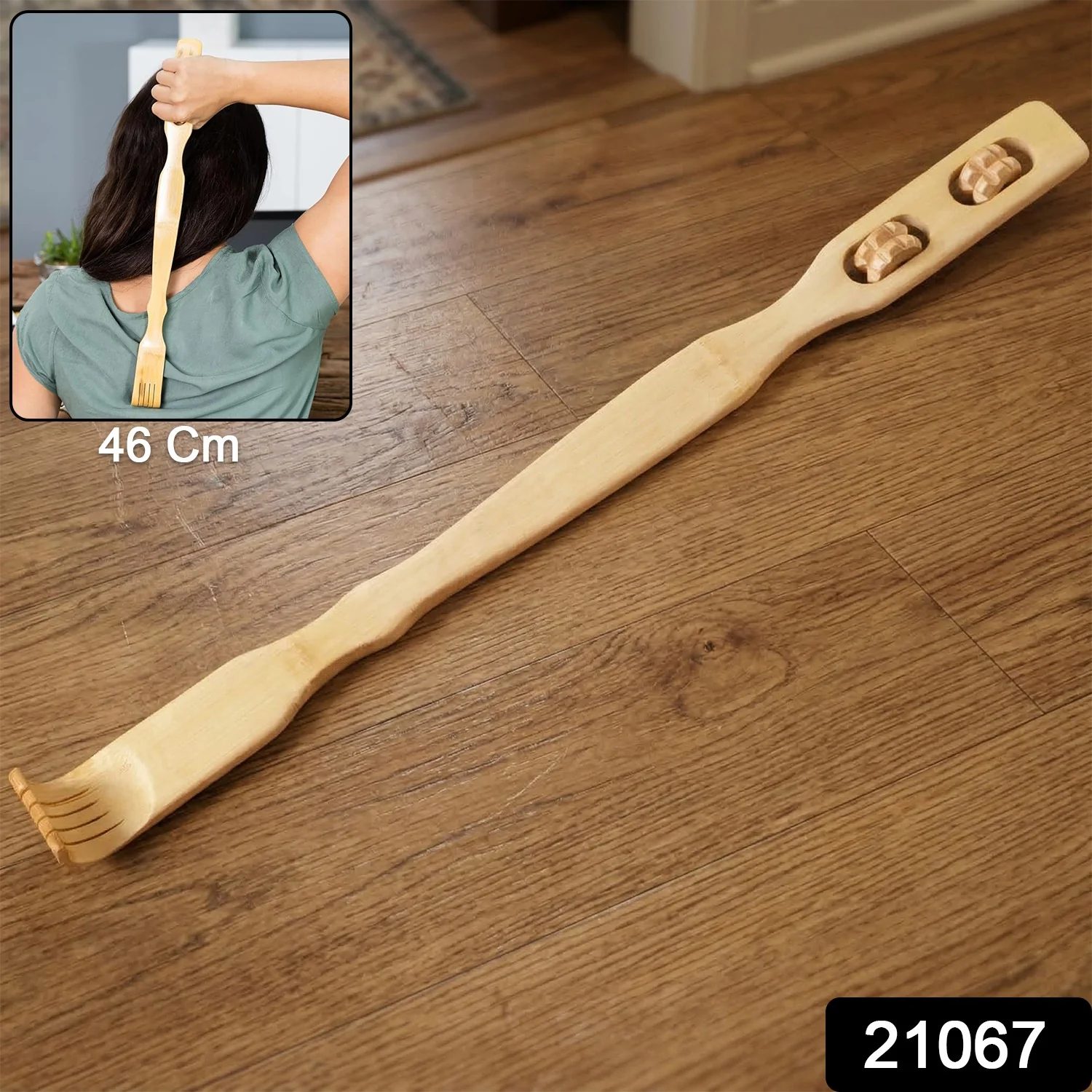 Wooden Back Massager Stick (1 Pc, 46 Cm) - Image 2