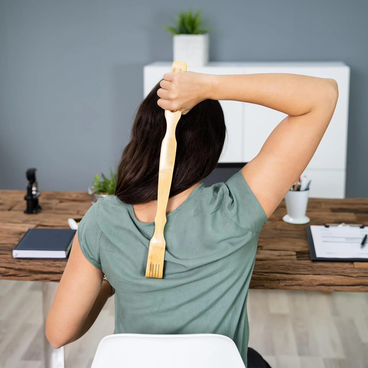 Wooden Back Massager Stick (1 Pc, 46 Cm) - Image 3