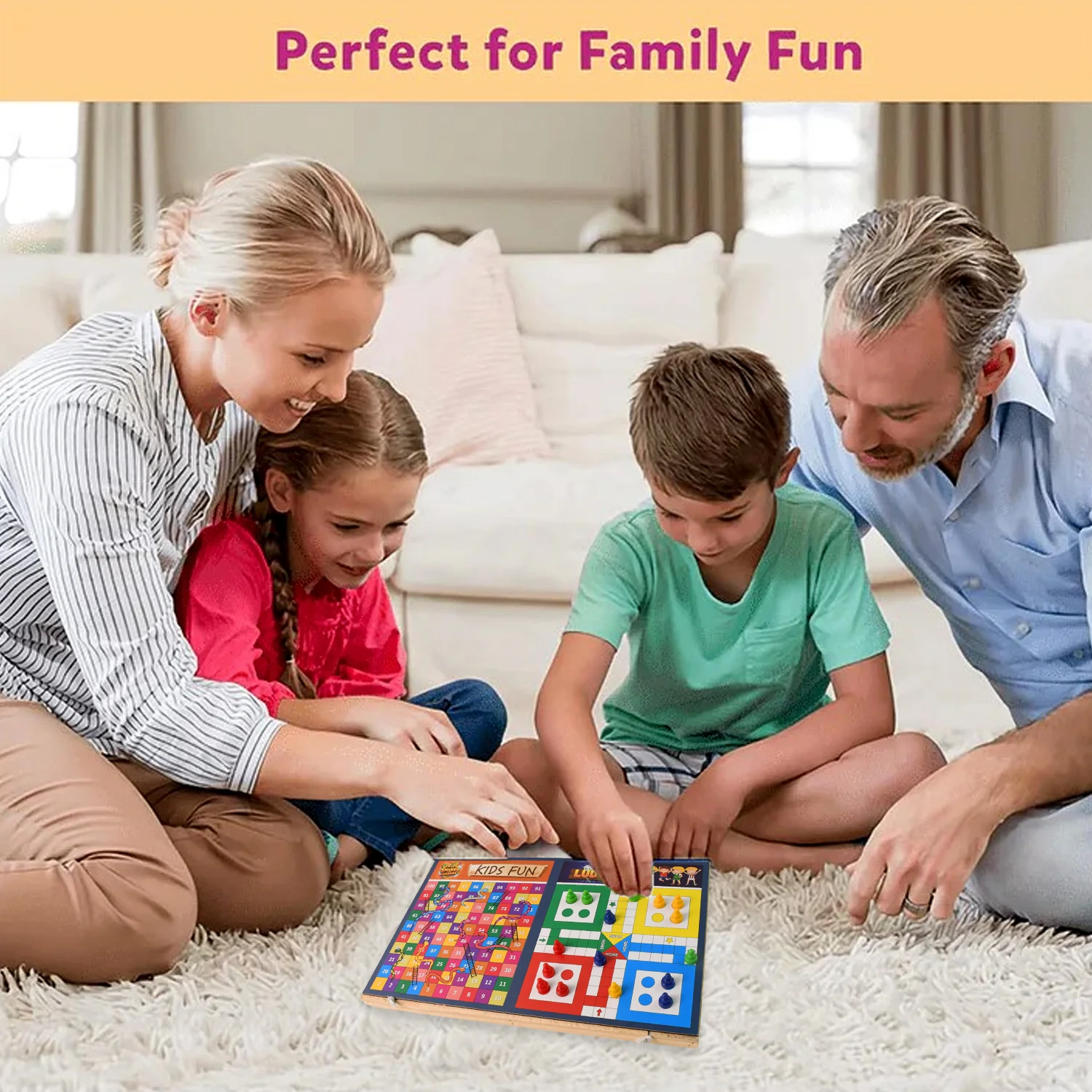 Wooden Board Game Set – Ludo, Snakes & Ladders, and Desktop Football (3-in-1) - Image 8