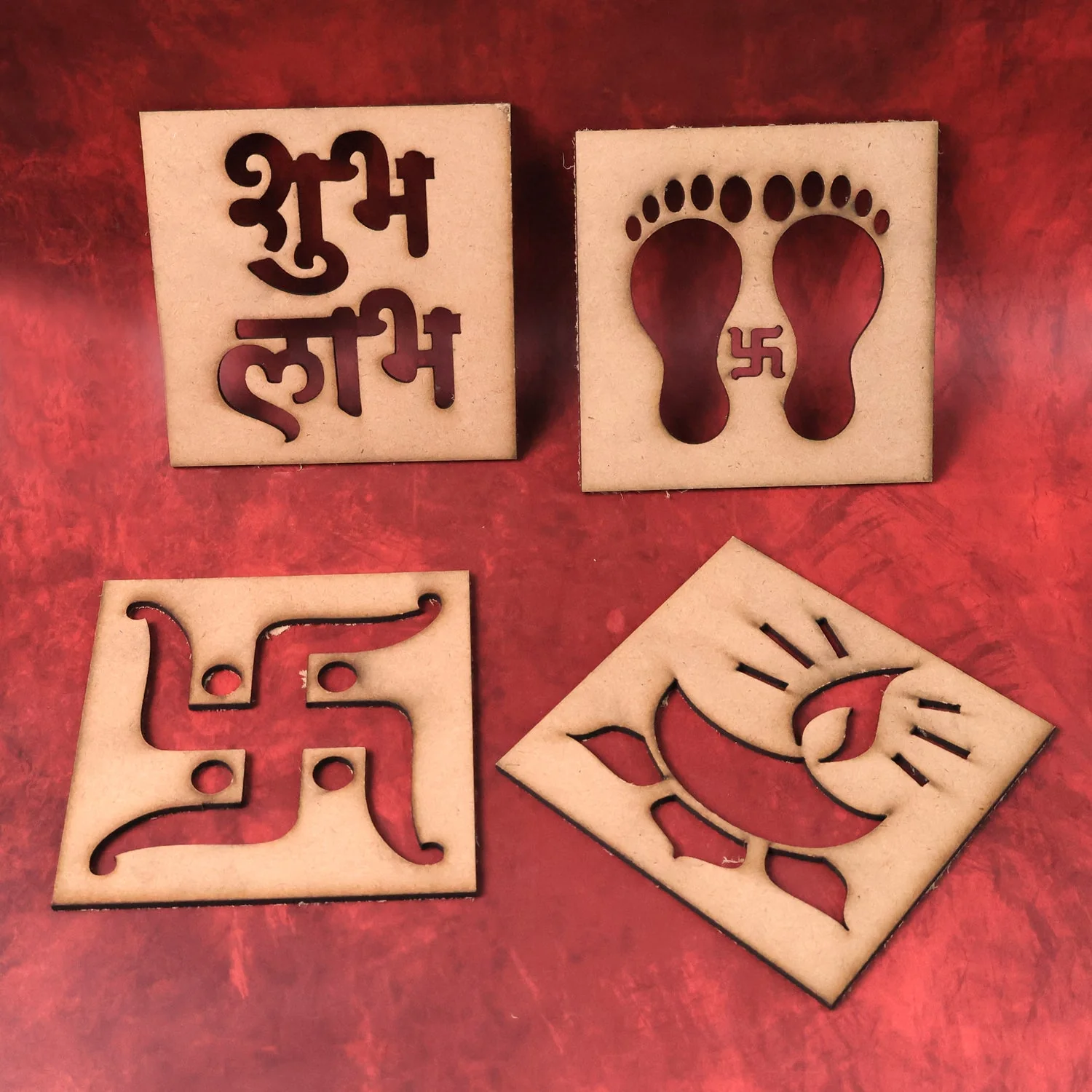 Wooden Decorative Cutouts (Mix Design / 4 Pc) - Image 6
