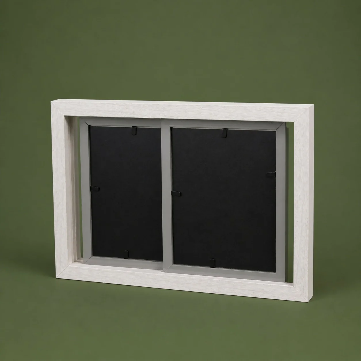 Wooden Double Photo Frame 4x6 Horizontal Tabletop Display Frame - Image 3