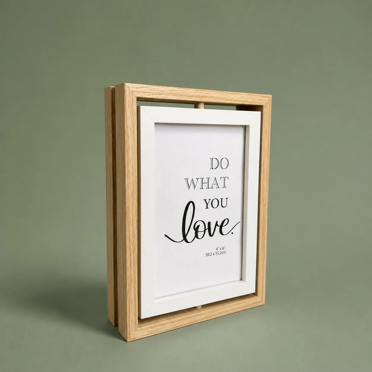 Wooden Double Photo Frame Folding Tabletop 4x6 Display Frame - Image 5