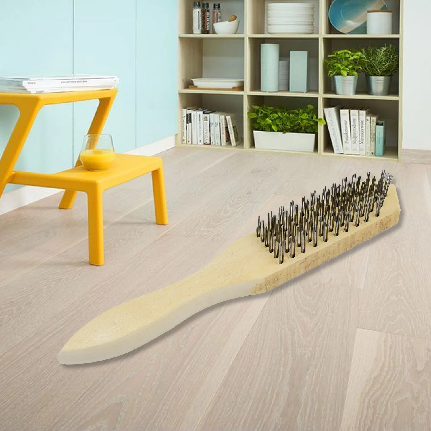 Wooden Handle Steel Wire Brush (1 Pc) - Image 4