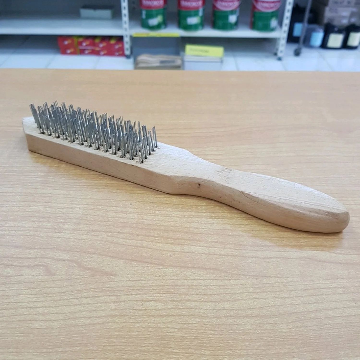 Wooden Handle Steel Wire Brush (1 Pc) - Image 5