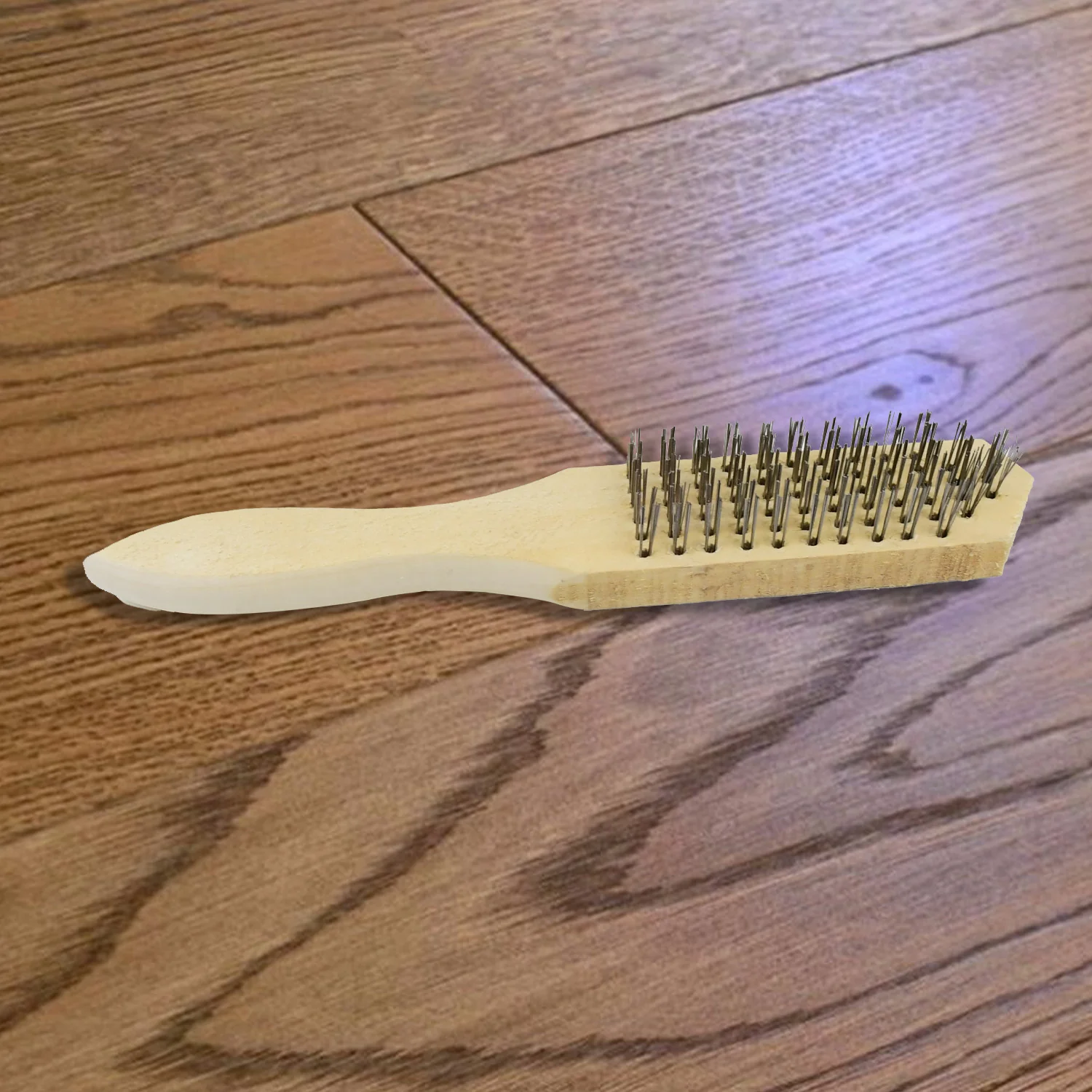 Wooden Handle Steel Wire Brush (1 Pc) - Image 6