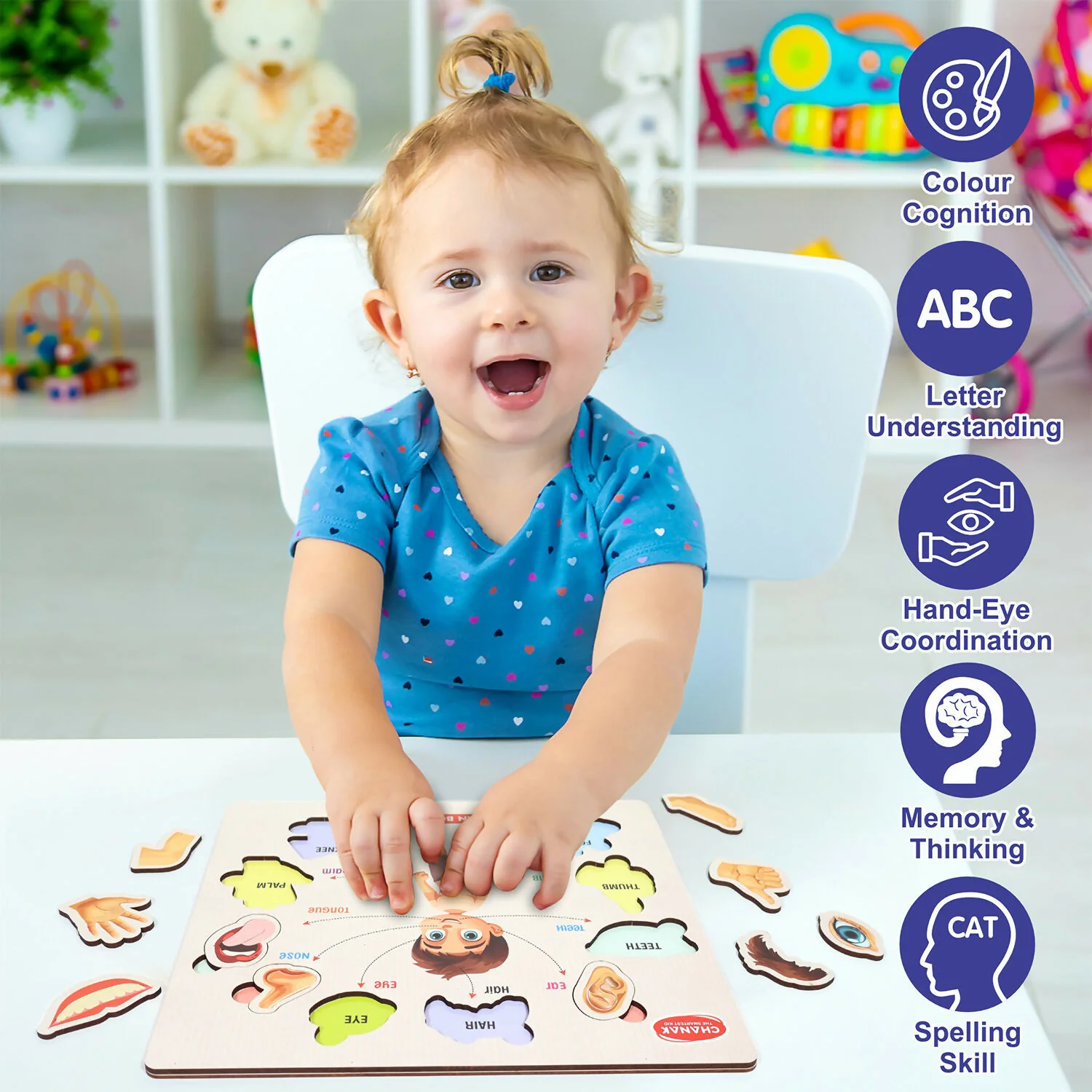 Wooden Human Body Parts Puzzle – Fun Early-Learning Board for Kids - Image 3