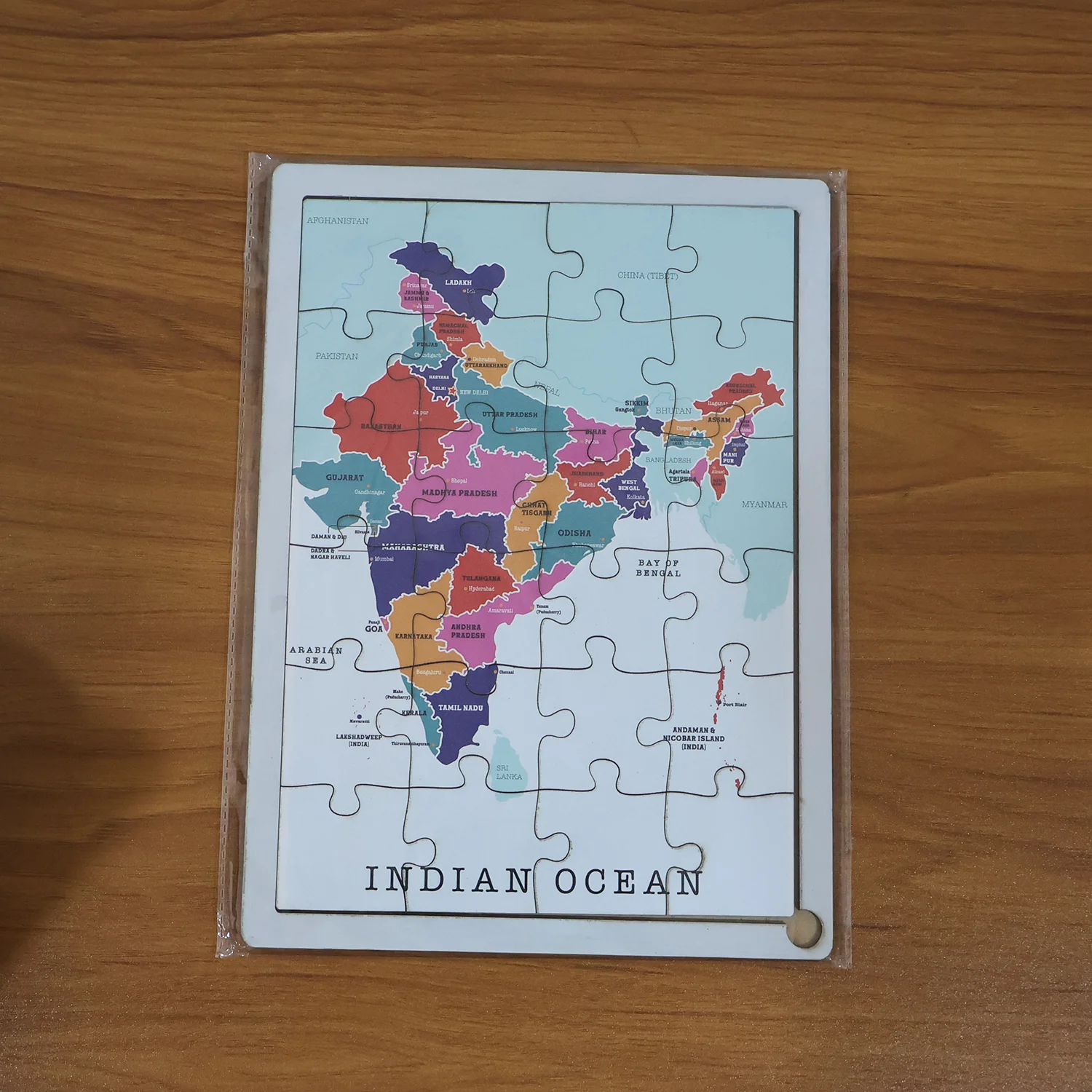 Wooden India Map Puzzle - (1 Set) - Image 7