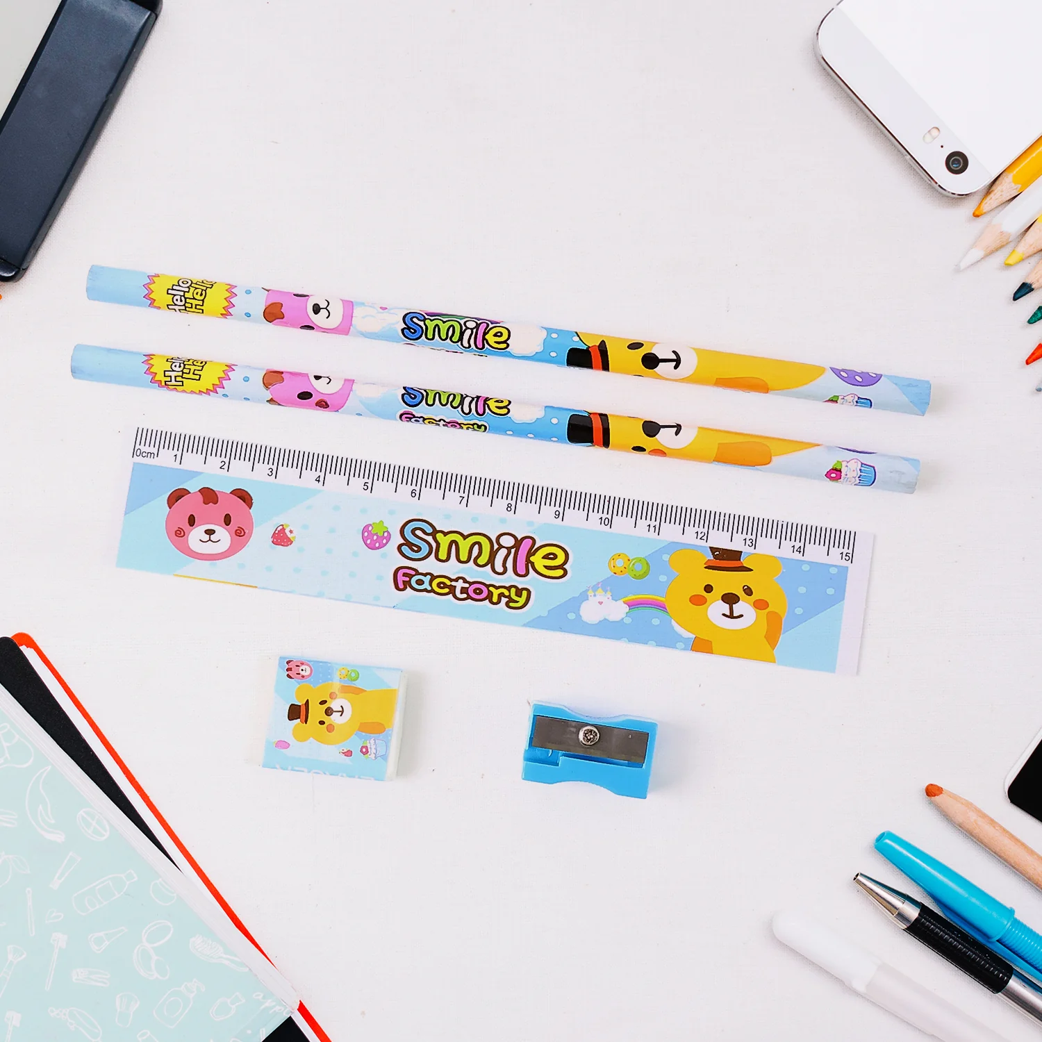 Wooden Pencil Set (5 Pc): School Supplies, Stationery Set for Kids - Image 5