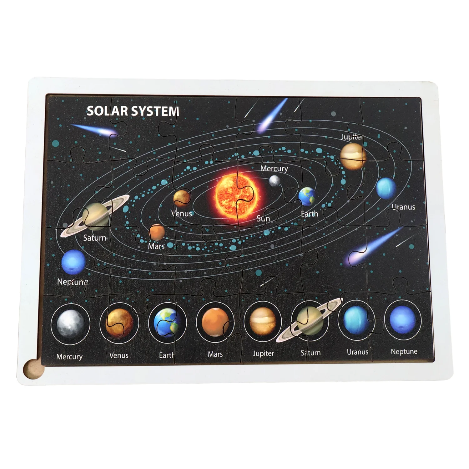 Wooden Solar System Puzzle for Kids - (1 Set) - Image 5