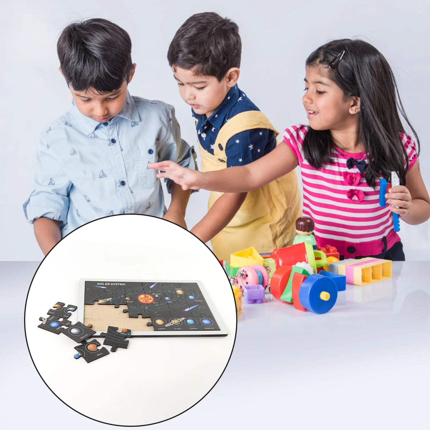 Wooden Solar System Puzzle for Kids - (1 Set) - Image 6