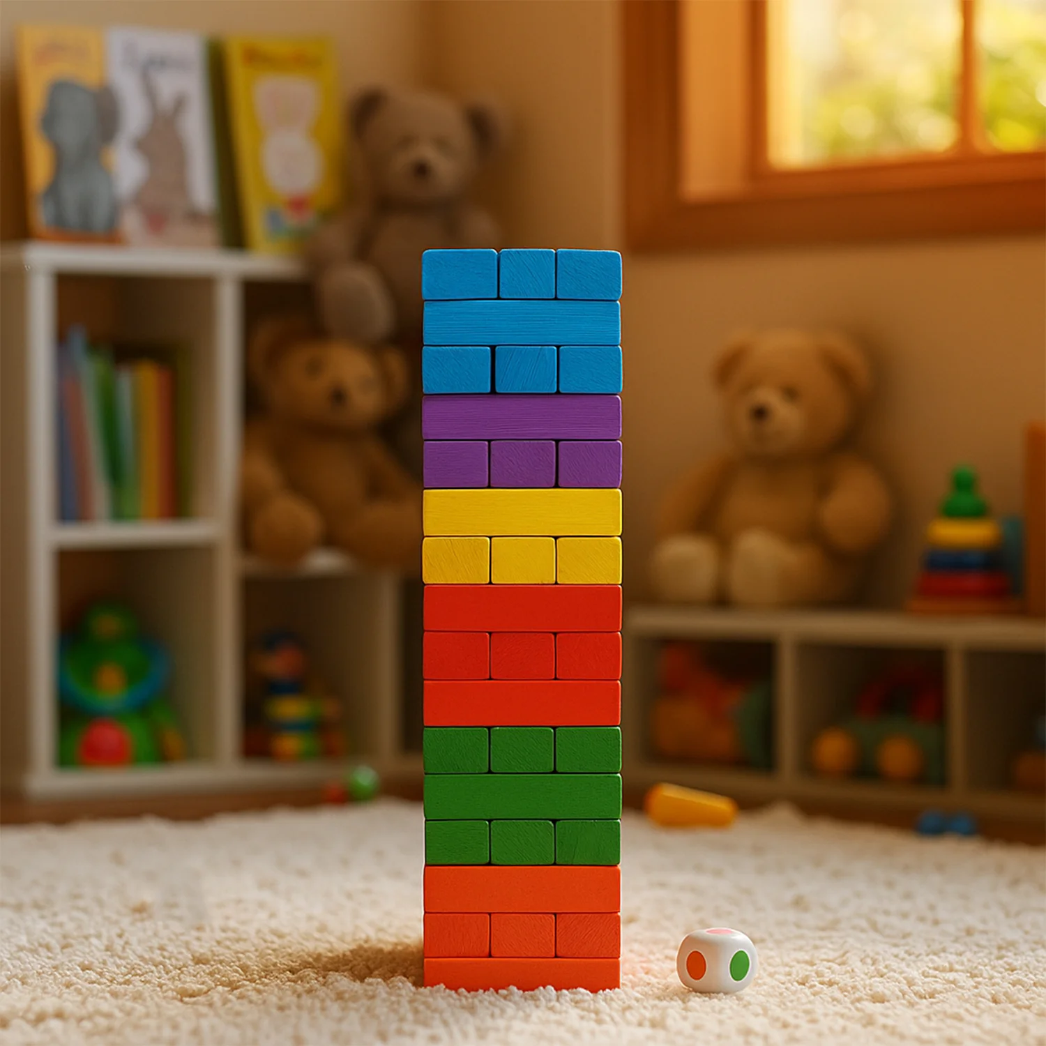 Wooden Stacking Tower Game - (54 Pc) - Image 4