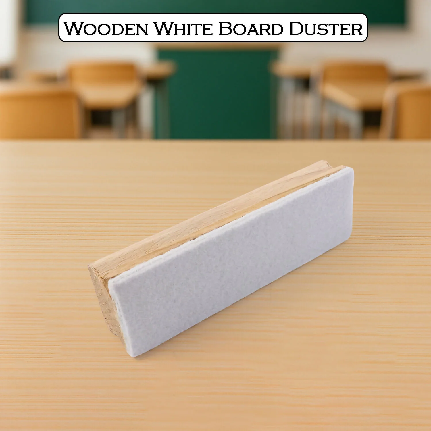 Wooden Whiteboard Duster Easy Clean Eraser for School, Office, Home & Classes - Image 4