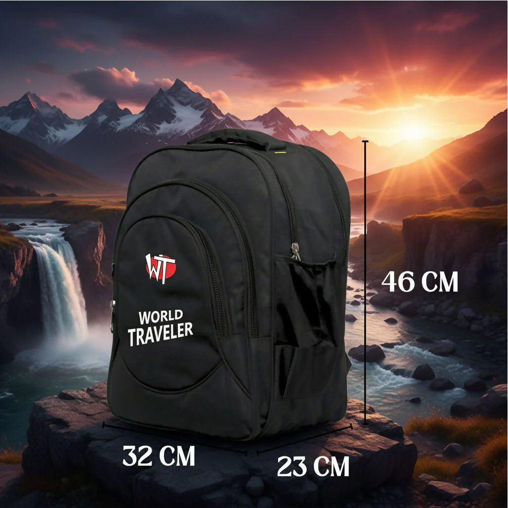 World Traveler Backpack Lightweight Travel Laptop Bag with Multi-Compartment - Image 5