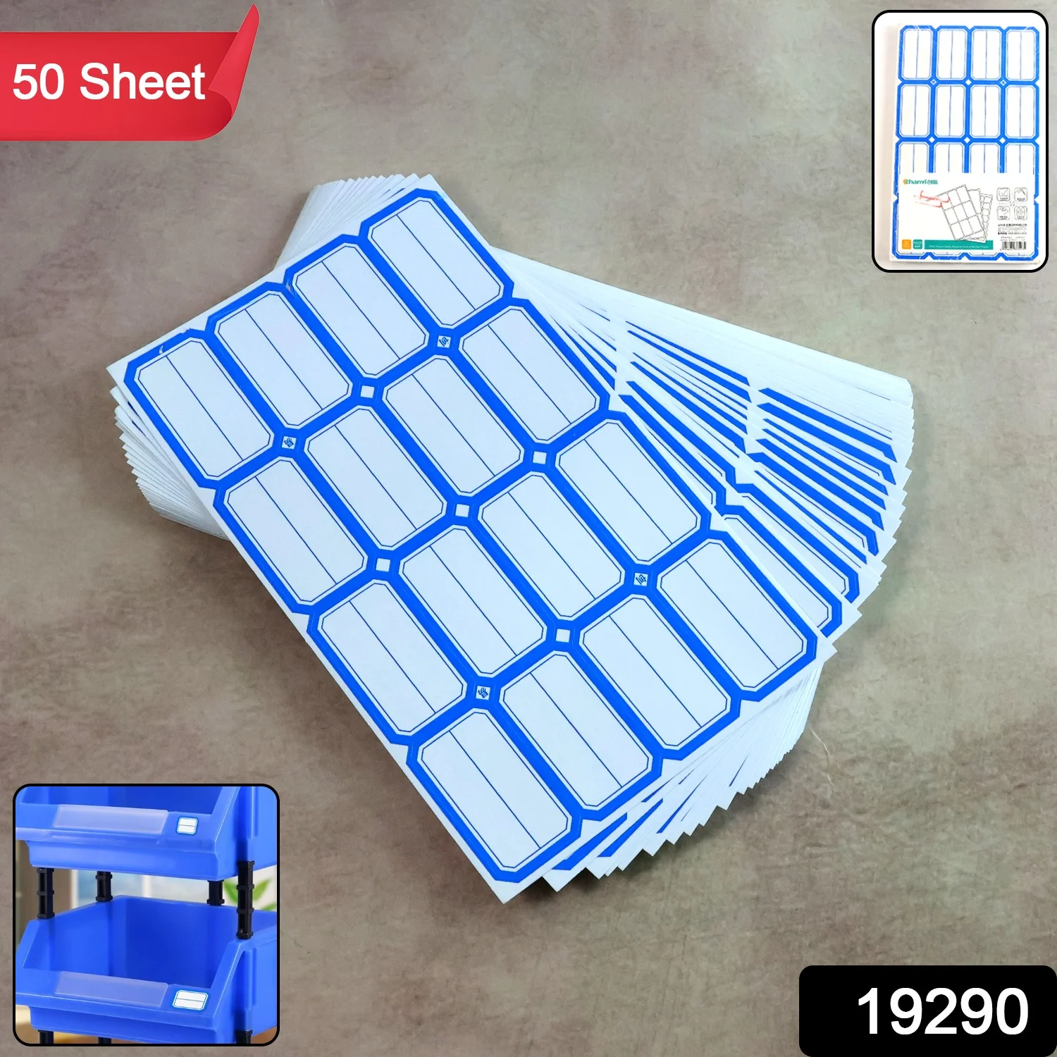 Writable Label Stickers – 50 Sheets Self-Adhesive Label - Image 2