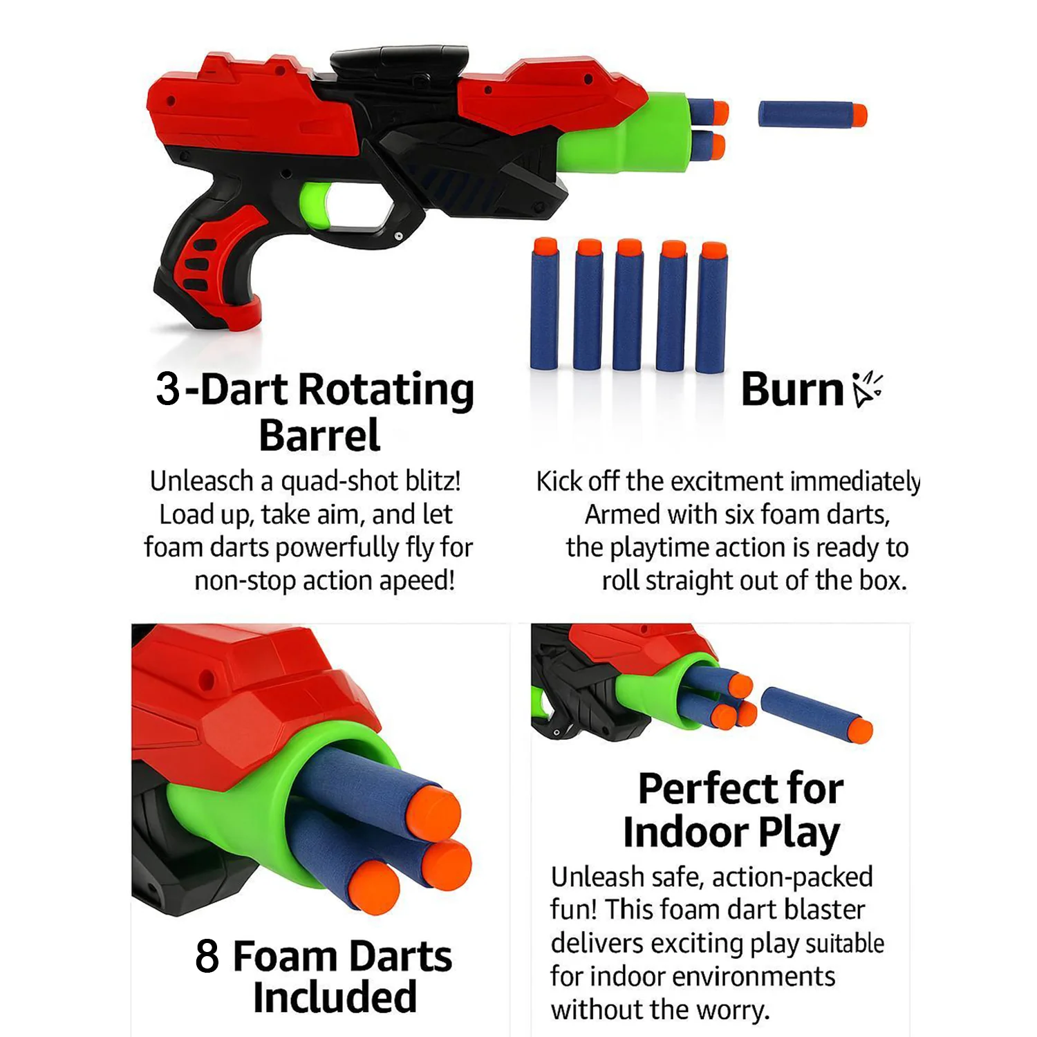 X Launcher Soft Bullet Dart Gun Toy for Kids Set - Image 6