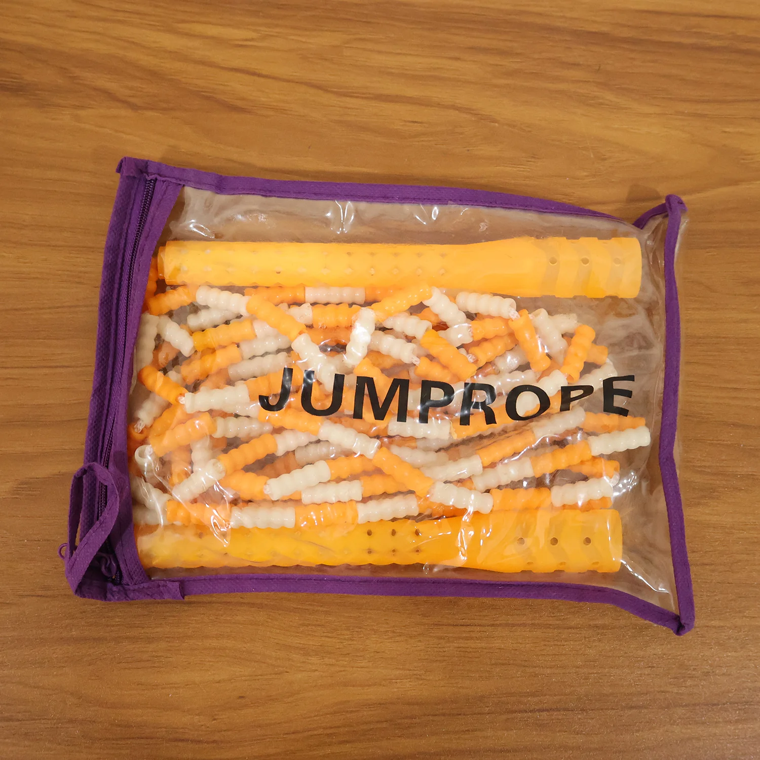 Yellow & White Beaded Skipping Jump Rope (1 Set) - Image 8