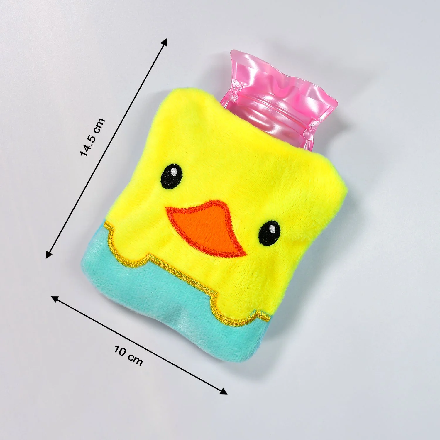 Yellow Duck design small Hot Water Bag with Cover for Pain Relief - Image 7