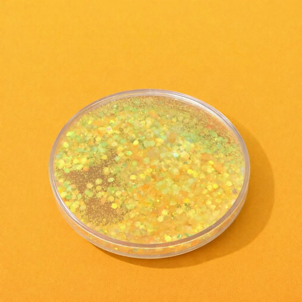 Yellow Glitter Resin Cup Lid and Coaster Set for Mug Cover - Image 3