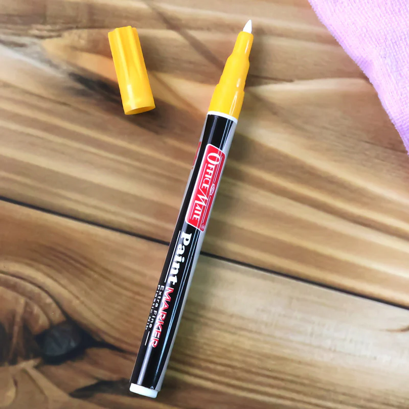 Yellow Paint Marker Pen – Extra Fine Tip Permanent Marker for Multi-Surface Use - Image 3
