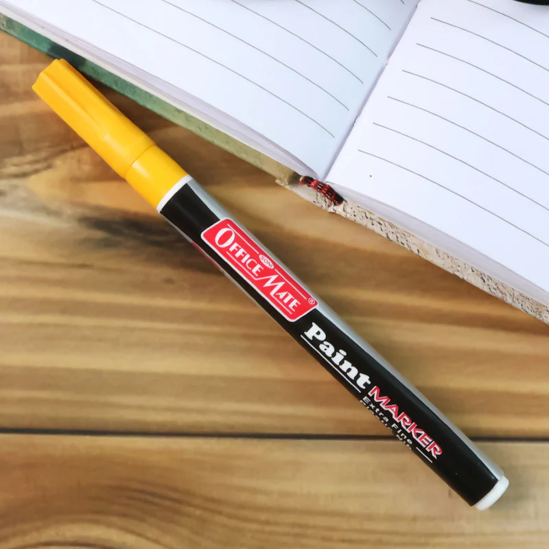 Yellow Paint Marker Pen – Extra Fine Tip Permanent Marker for Multi-Surface Use - Image 4