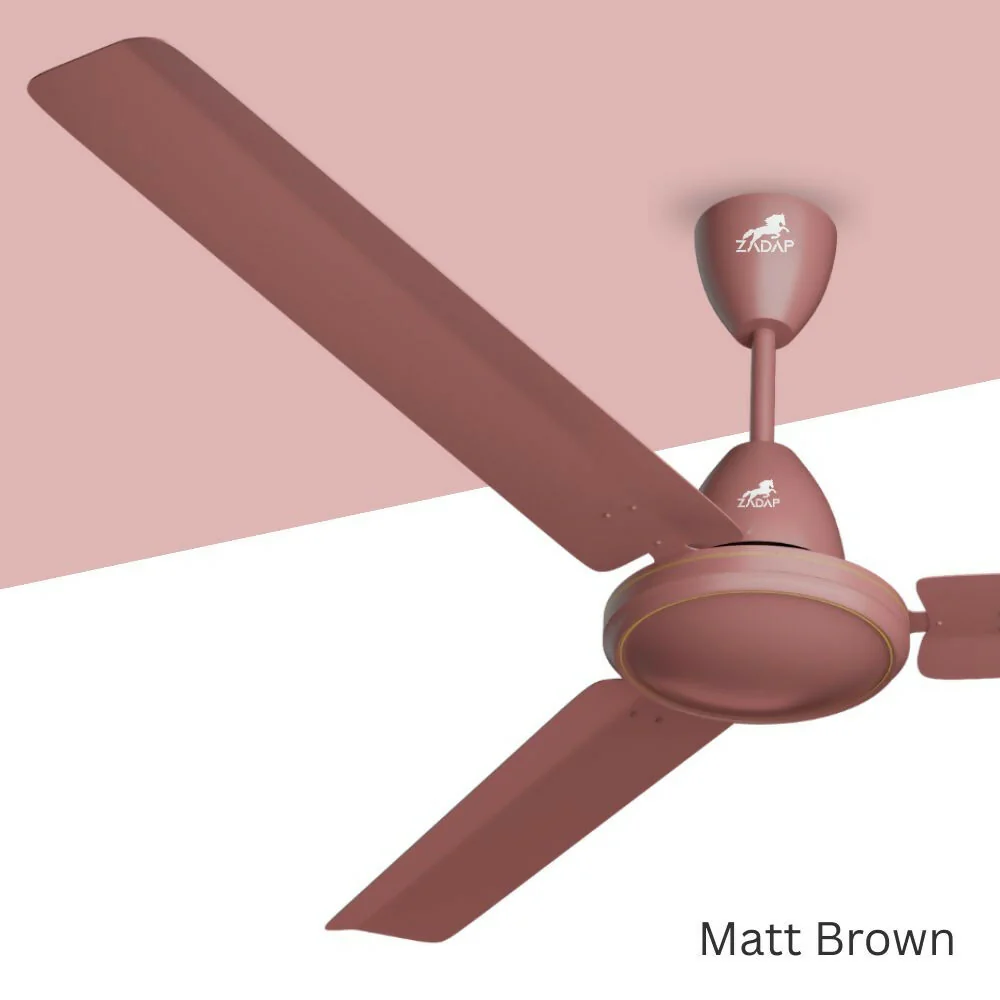 ZADAP CASA-Pro 1200mm BLDC Ceiling Fan with Remote | 28W Energy Saving | High Speed 390 RPM (Matt Brown) - Image 4