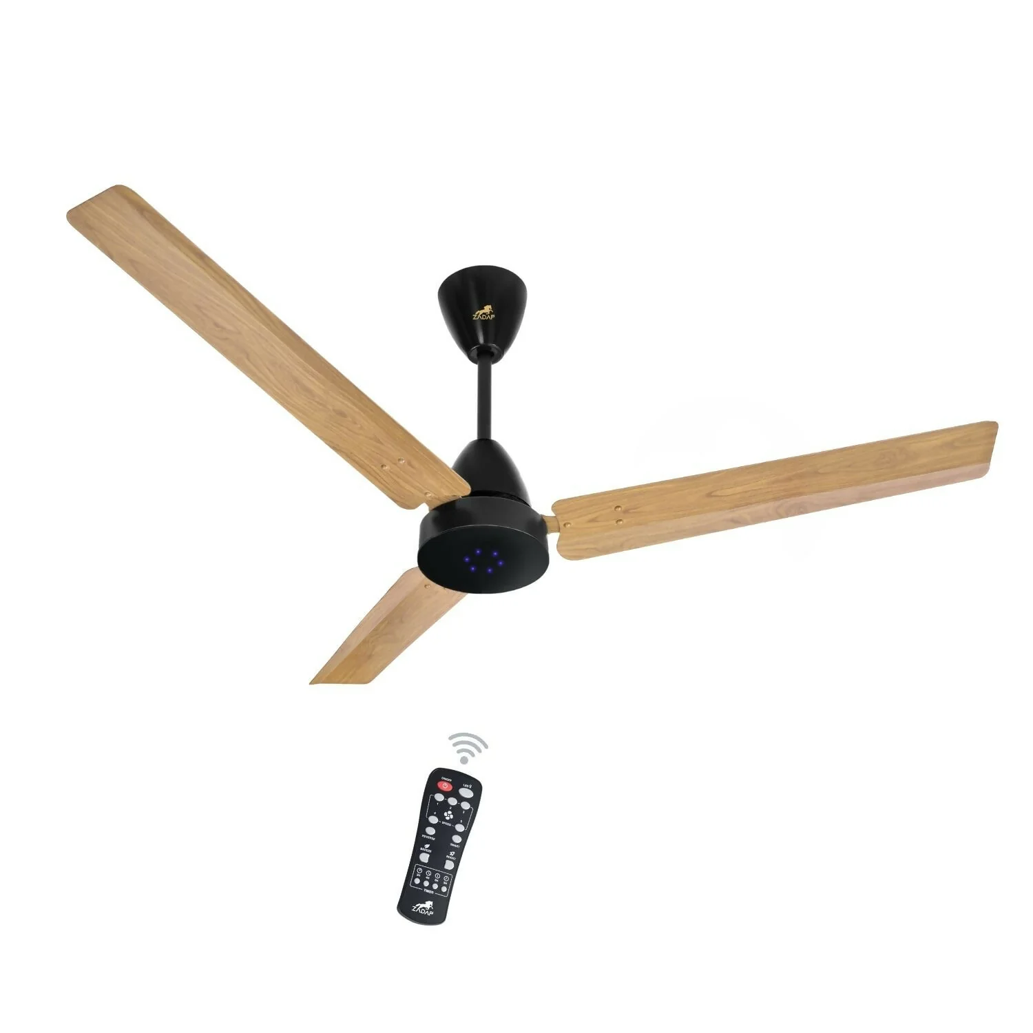 Zadap STROM 900mm High Speed BLDC Ceiling Fan with Remote(Light Wooden)