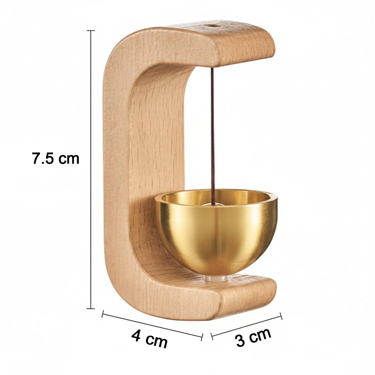 Megnetic Zen Bell for Meditation with Wooden Stand (1 Pc) - Image 6