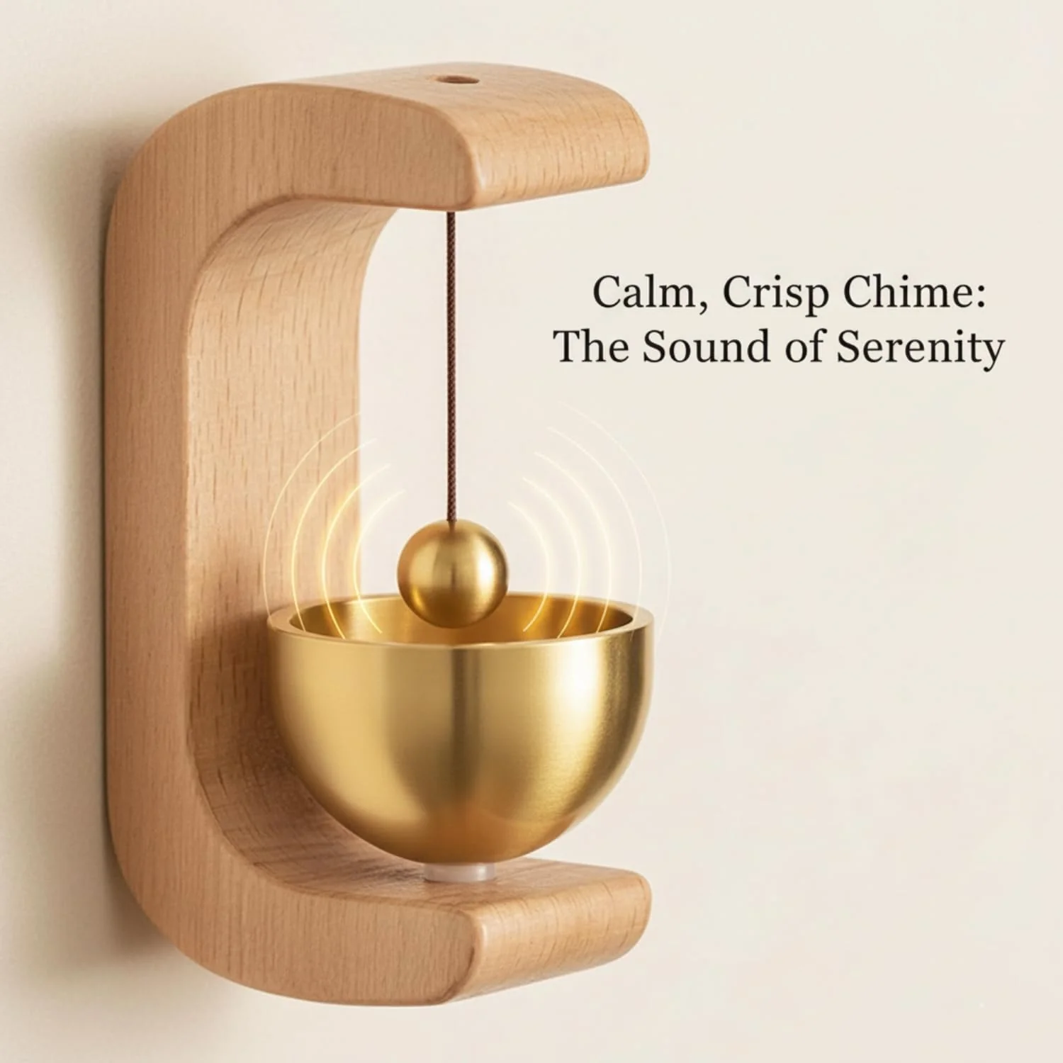 Megnetic Zen Bell for Meditation with Wooden Stand (1 Pc) - Image 8