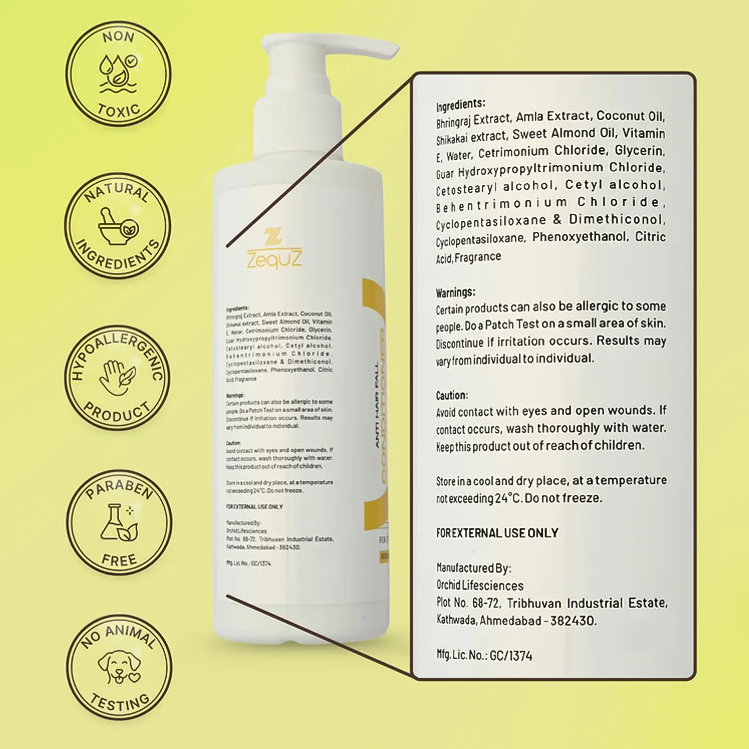 Zequz Anti Hair Fall Conditioner - (1 Pc / 250 ML) - Image 3