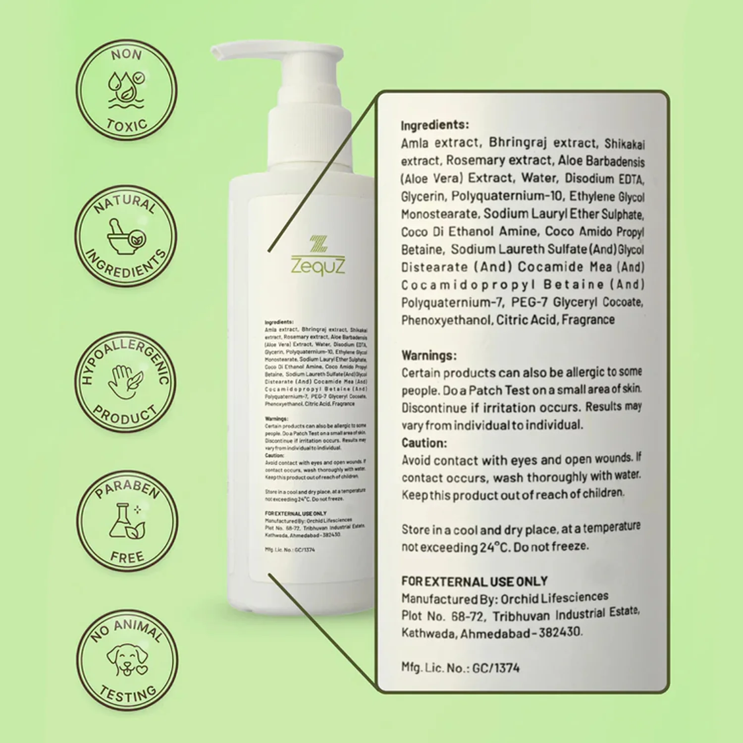 Zequz Anti Hair Fall Shampoo - (1 Pc / 250ML) - Image 4