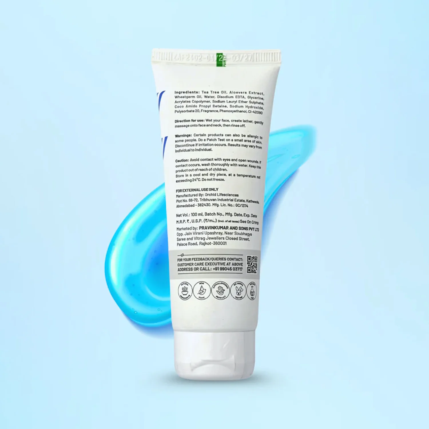 Zequz Aqua Face Wash - (1 Pc / 100ML) - Image 3