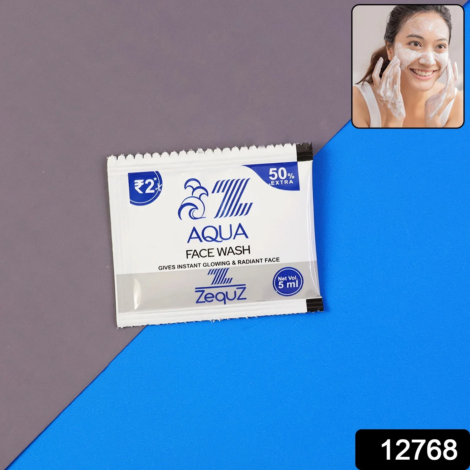 Zequz Aqua Face Wash Sachet (5 ML / 1 Pc) - Image 2