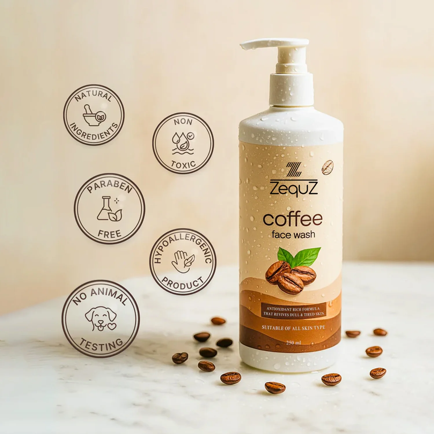 Zequz Coffee Face Wash - (1 Pc / 250 ML) - Image 8
