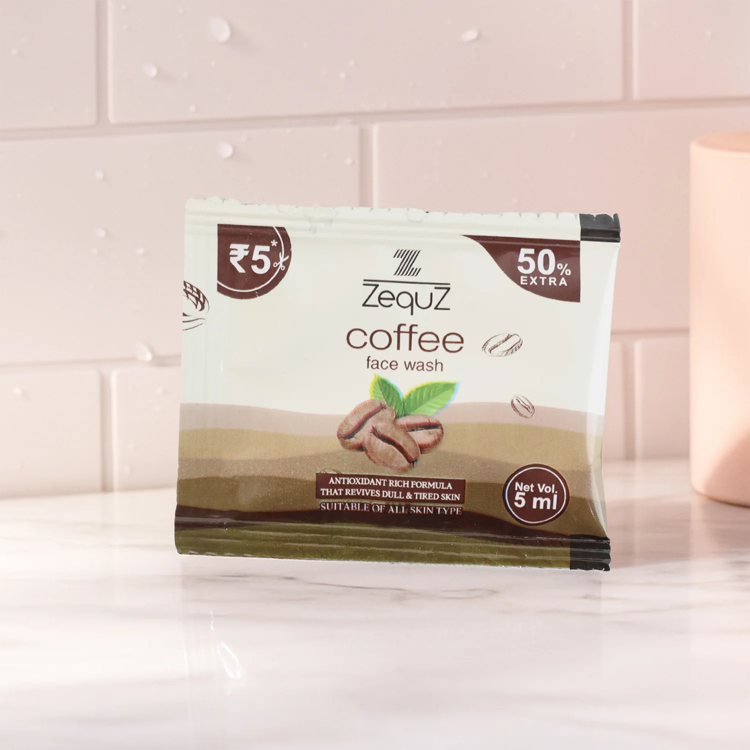 Zequz Coffee Face Wash Sachet (5 ML / 1 Pc) - Image 3