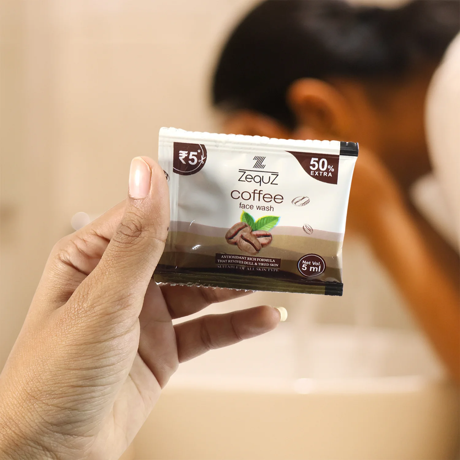 Zequz Coffee Face Wash Sachet (5 ML / 1 Pc) - Image 6