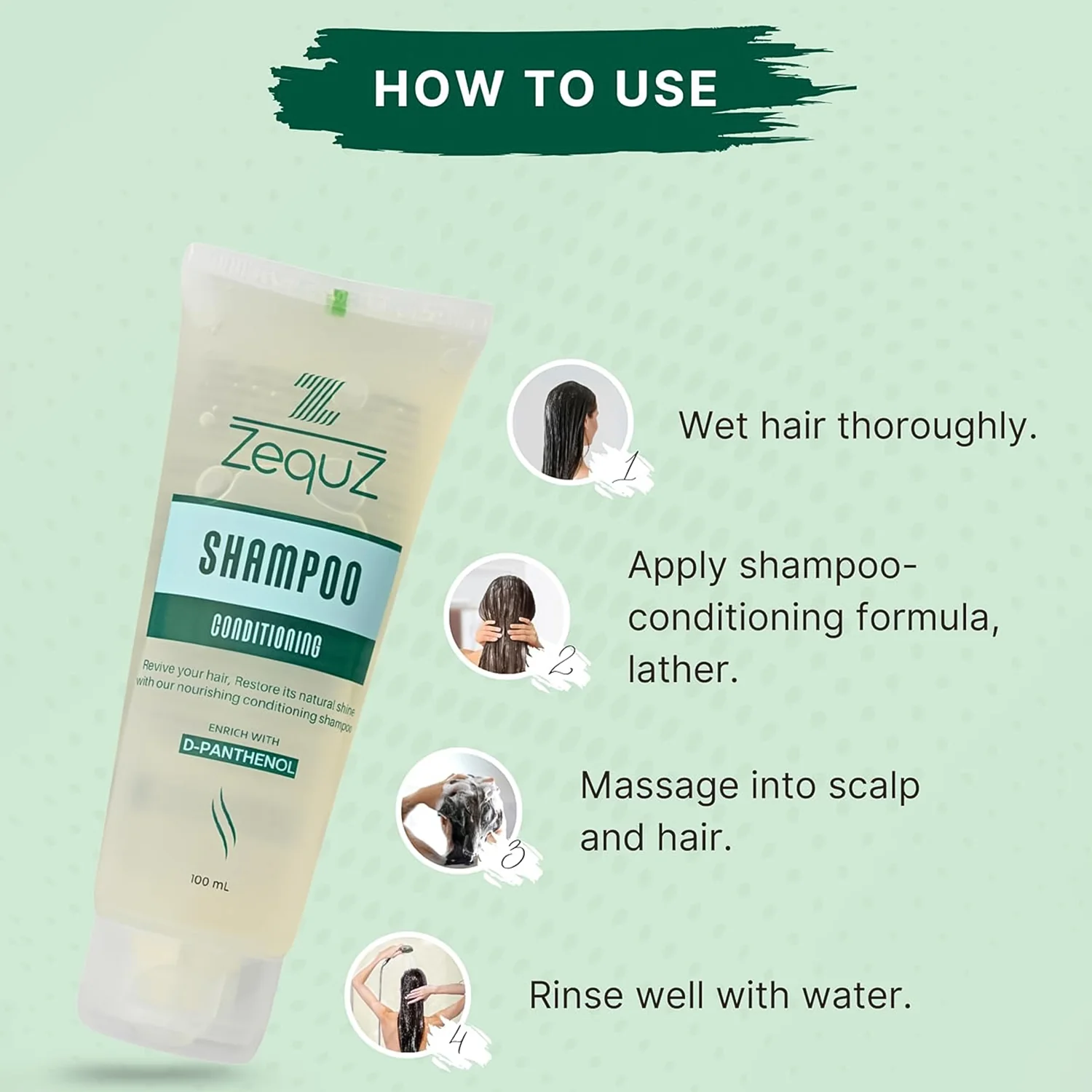 Zequz Conditioning Shampoo - (1 Pc / 100 ML) - Image 7