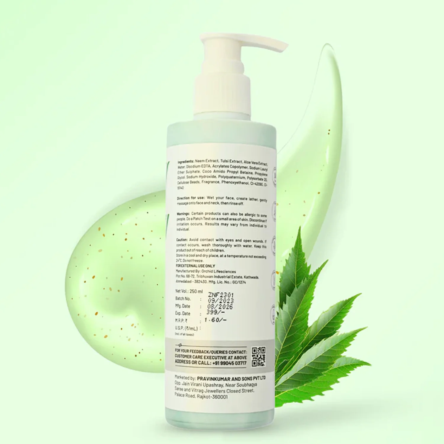 Zequz Neem & Tulsi Face Wash - (1 Pc / 250 ML) - Image 9