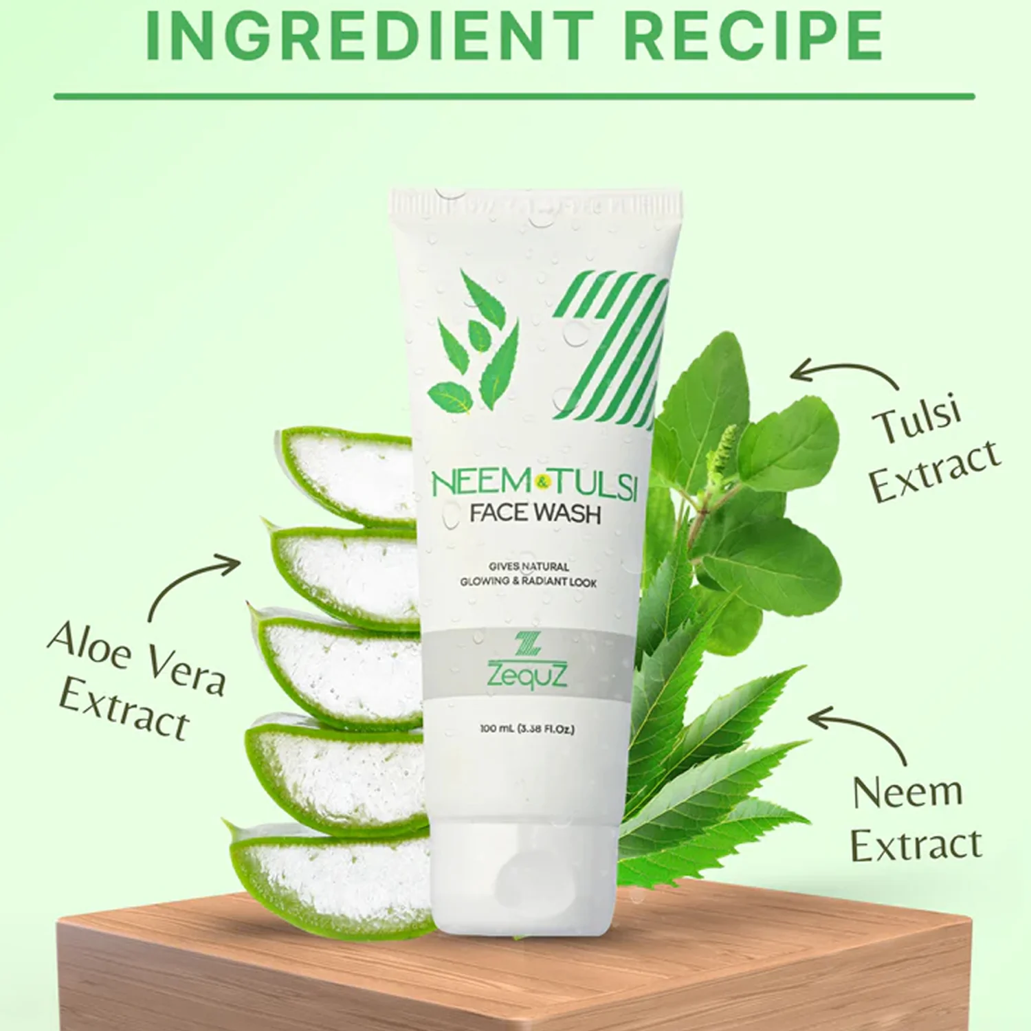 Zequz Neem & Tulsi Face Wash - (1 Pc / 100 ML) - Image 4
