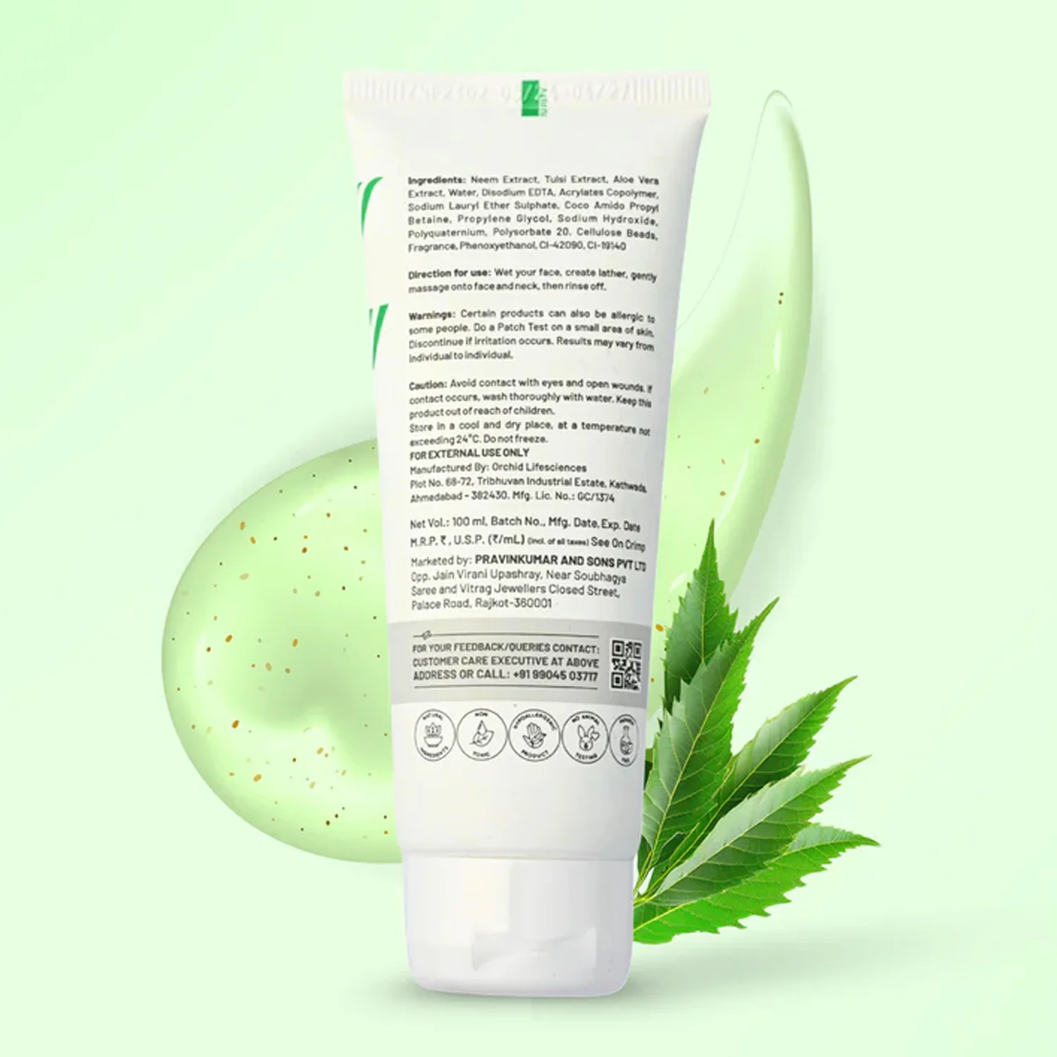 Zequz Neem & Tulsi Face Wash - (1 Pc / 100 ML) - Image 8