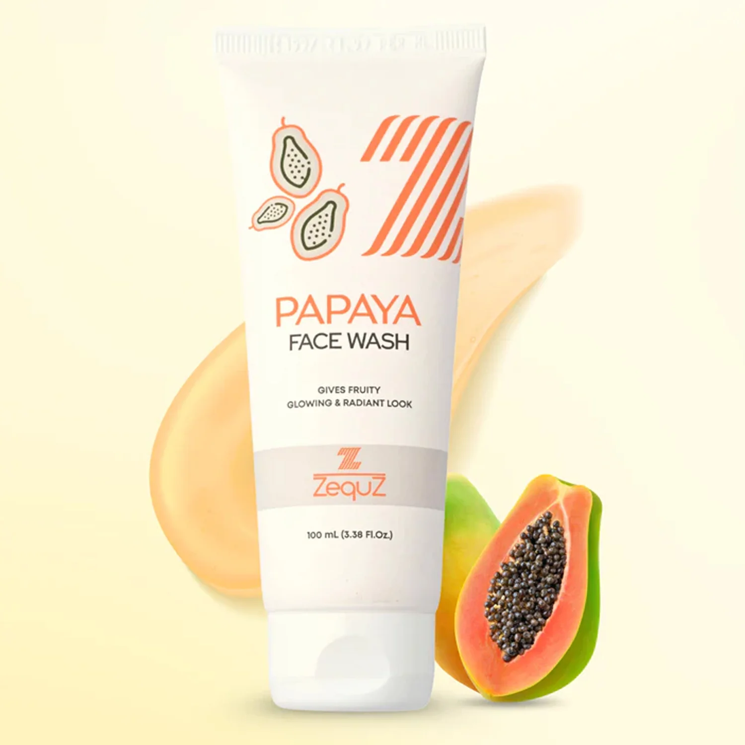 Zequz Papaya Face Wash - (100ml / 1 Pc) - Image 3